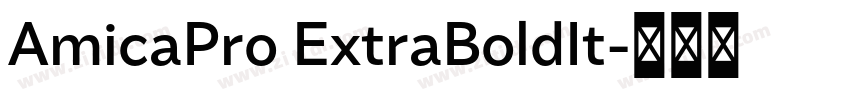 AmicaPro ExtraBoldIt字体转换